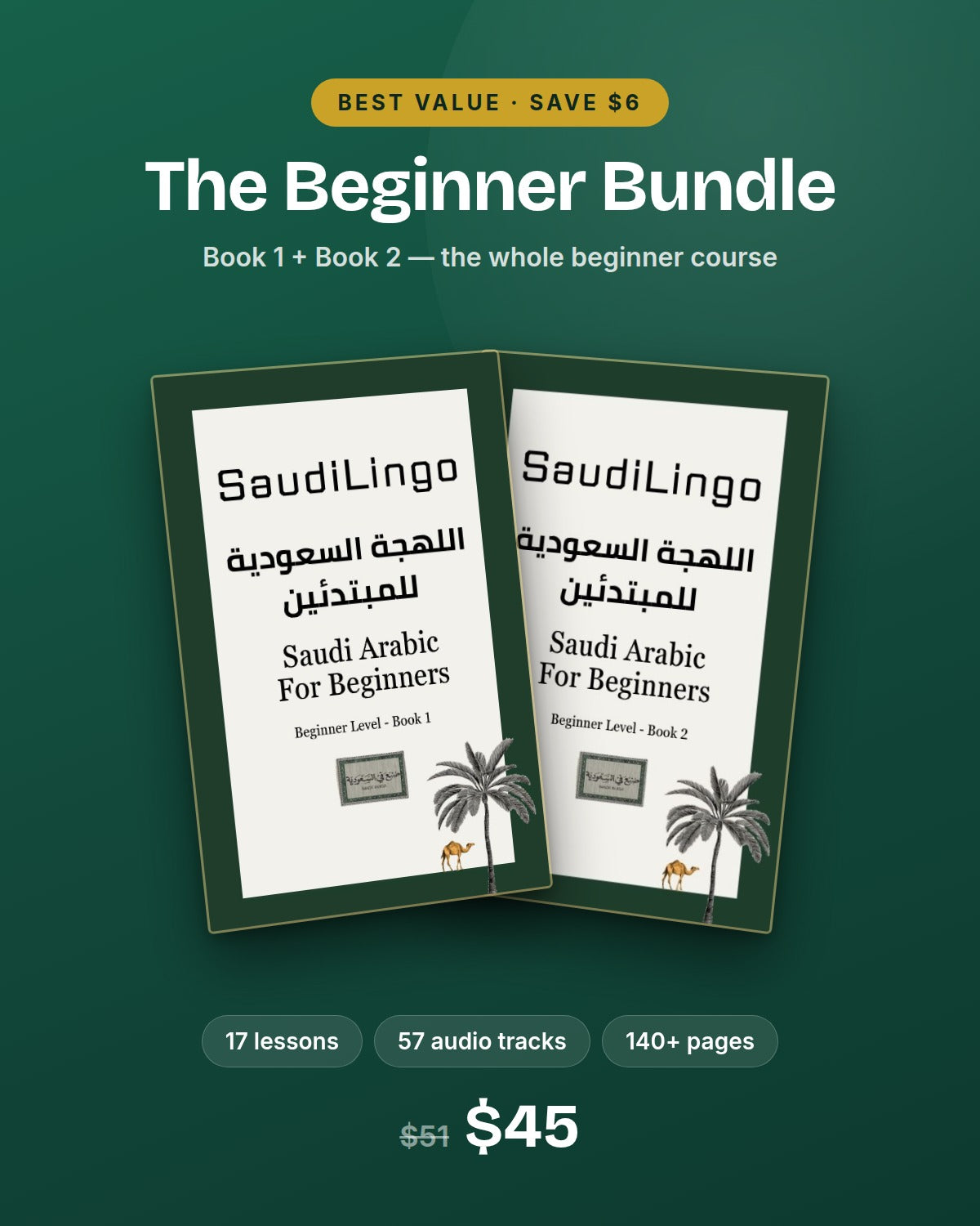 Saudi Arabic for Beginners — Book 1 + Book 2