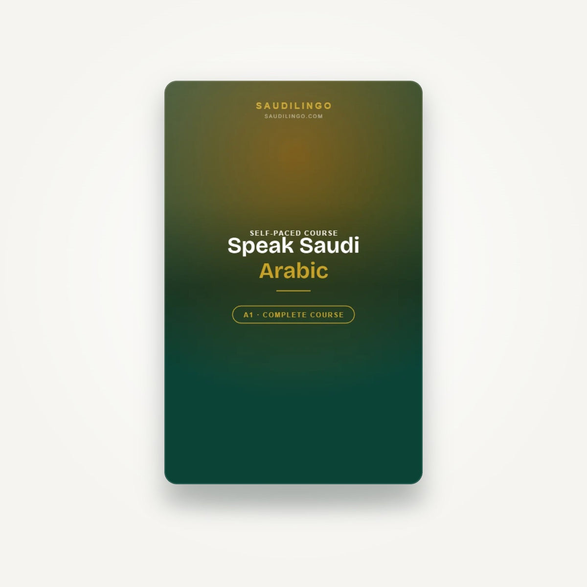 Speak Saudi Arabic — A1 complete beginner video course