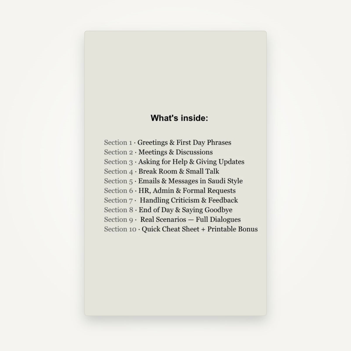Inside N°03: what's inside