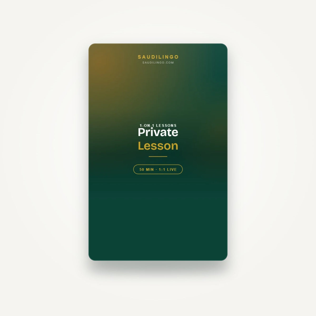 Private Saudi Arabic lesson — 50 minutes 1-on-1